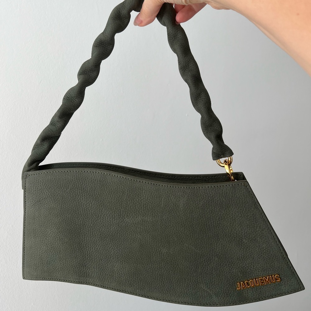 Jacquemus La Vague Shoulder Bag in Dark Khaki